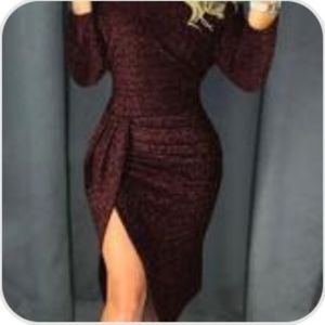 Glitter fabic Maxi dress